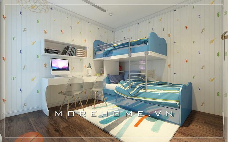 ## 17 hình ảnh giường ngủ tầng cho trẻ em đẹp trong Thiết kế nội thất căn hộ